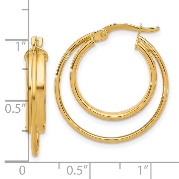 Leslie's 14K Polished Hoop Earrings - Image 4
