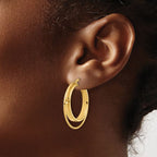 Leslie's 14K Polished Hoop Earrings - Image 3