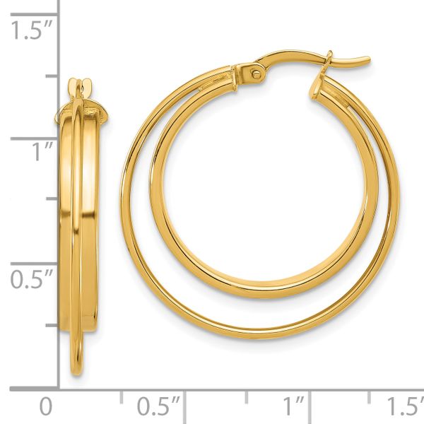 Leslie's 14K Polished Hoop Earrings - Image 4