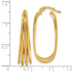 Leslie's 14K Polished Oval Hoop Earrings - Image 4