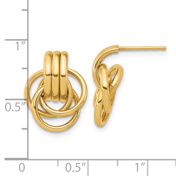 Leslie's 14K Polished Circles Post Earrings - Image 4