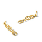 Leslie's 14K Polished and Textured Fancy Link Dangle Earrings - Image 5