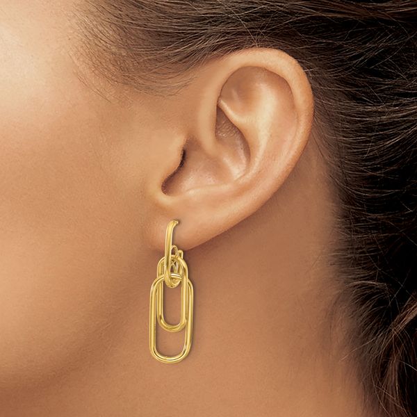 Leslie's 14K Polished Post Dangle Earrings - Image 3