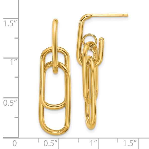 Leslie's 14K Polished Post Dangle Earrings - Image 4