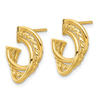 Leslie's 14K Polished and Twisted Post Earrings - Image 2