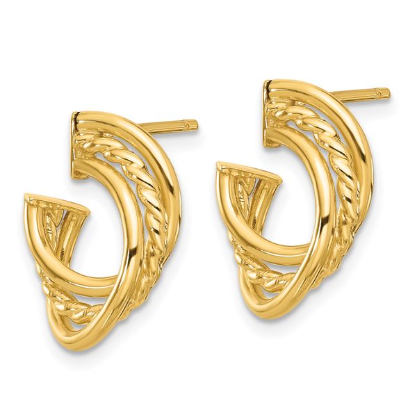 Leslie's 14K Polished and Twisted Post Earrings - Image 2