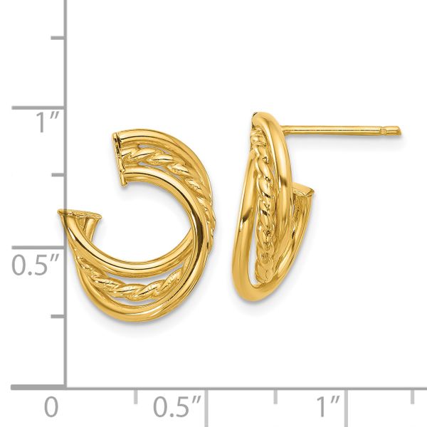 Leslie's 14K Polished and Twisted Post Earrings - Image 4