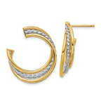 Leslie's 14K w/White Rhodium Polished and Post Earrings