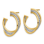 Leslie's 14K w/White Rhodium Polished and Post Earrings - Image 2