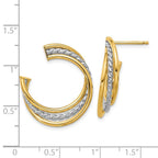 Leslie's 14K w/White Rhodium Polished and Post Earrings - Image 4
