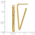 Leslie's 14K Polished and Diamod-cut Triangle Post Earrings - Image 4