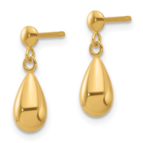 Leslie's 14K Polished Teardrop Dangle Earrings - Image 2