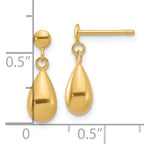Leslie's 14K Polished Teardrop Dangle Earrings - Image 4