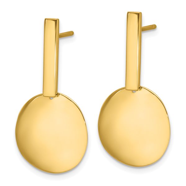 Leslie's 14K Polished Drop Post Earrings - Image 2