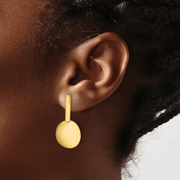Leslie's 14K Polished Drop Post Earrings - Image 3