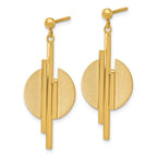Leslie's 14K Polished and Brushed Dangle Post Earrings - Image 2