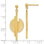 Leslie's 14K Polished and Brushed Dangle Post Earrings - Image 4