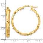 Leslie's 14K Polished Round Hoop Earrings - Image 4
