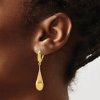Leslie's 14K Polished Teardrop Dangle Leverback Earrings - Image 3