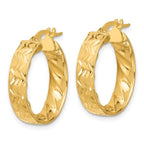 Leslie's 14k Polished and D/C Hoop Earrings - Image 2