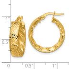 Leslie's 14k Polished and D/C Hoop Earrings - Image 4