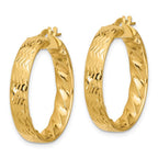 Leslie's 14k Polished and D/C Hoop Earrings - Image 2