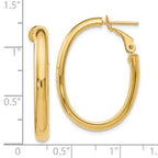 Leslie's 14K Polished Oval Hoop Earrings - Image 4