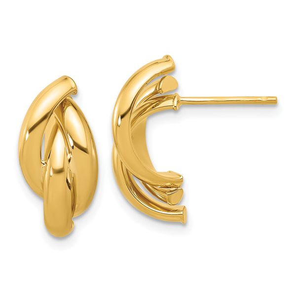 Leslie's 14k Polished Twisted Post Earrings