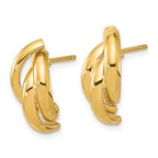 Leslie's 14k Polished Twisted Post Earrings - Image 2