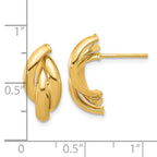 Leslie's 14k Polished Twisted Post Earrings - Image 4