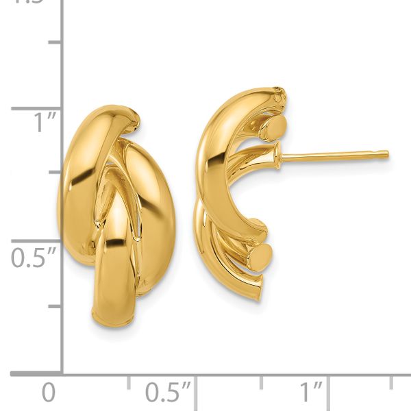 Leslie's 14k Polished Twisted Post Earrings - Image 4