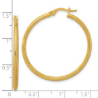 Leslie's 14k Polished and Textured Twisted Tube Hoop Earrings - Image 4