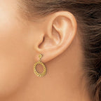 Leslie's 14K Polished and Diamond-cut Circles Dangle Post Earrings - Image 3