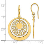 Leslie's 14K Polished and Diamond-cut Circles Dangle Earrings - Image 4