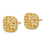 Leslie's 14K Polished Puffed Square Post Earrings - Image 2
