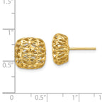 Leslie's 14K Polished Puffed Square Post Earrings - Image 4