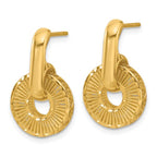 Leslie's 14K Polished and Diamond-cut Dangle Post Earrings - Image 2