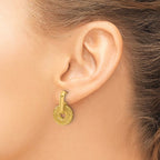 Leslie's 14K Polished and Diamond-cut Dangle Post Earrings - Image 3