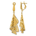 Leslie's 14K Two-tone Polished & D/C Post Omega Dangle Earrings