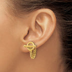 Leslie's 14K Polished Toggle Chain Post Earrings - Image 3