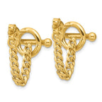 Leslie's 14K Polished Toggle Chain Post Earrings - Image 4