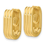 Leslie's 14K Polished / Grooved Hinged Huggie Hoop Earrings - Image 2