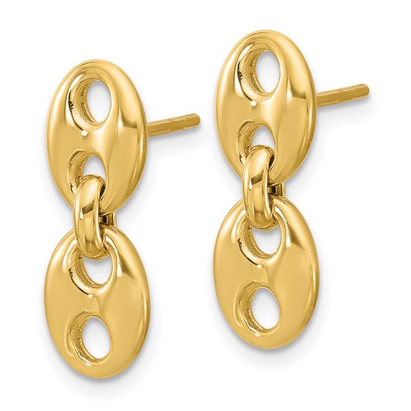Leslie's 14K Polished Hollow Dangle post Earrings - Image 2