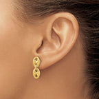 Leslie's 14K Polished Hollow Dangle post Earrings - Image 3