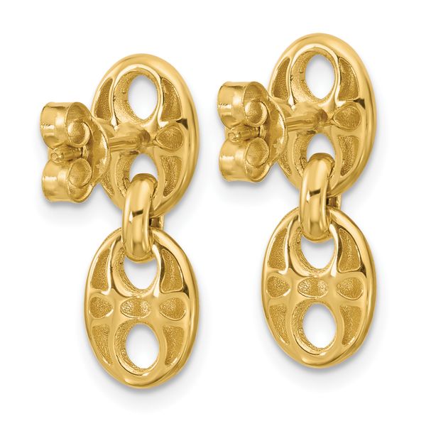 Leslie's 14K Polished Hollow Dangle post Earrings - Image 4