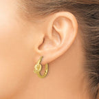 Leslie's 14K Polished Hollow Knot Round Hoop Earrings - Image 3