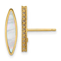 Leslie's 14K Polished Mother of Pearl Post Earrings