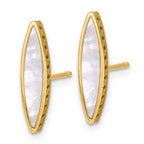 Leslie's 14K Polished Mother of Pearl Post Earrings - Image 2