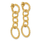 Leslie's 14K Polished Fancy Circle Link Dangle Post Earrings - Image 4