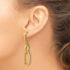 Leslie's 14K Polished Oval Link Dangle Post Earrings - Image 3